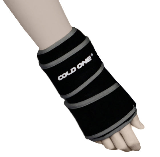 Cold One® wrist and hand ice pack with adjustable compression