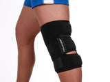 Knee Soft Brace Ice Pack + Compression - 360º knee Icing for 15-20 min @ 32ºf Ortho MDs Recommended Safe and Effective. Universal Size. Clinical Quality. Made in USA.