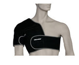 Icing a shoulder. Cold One® shoulder ice compression wrap