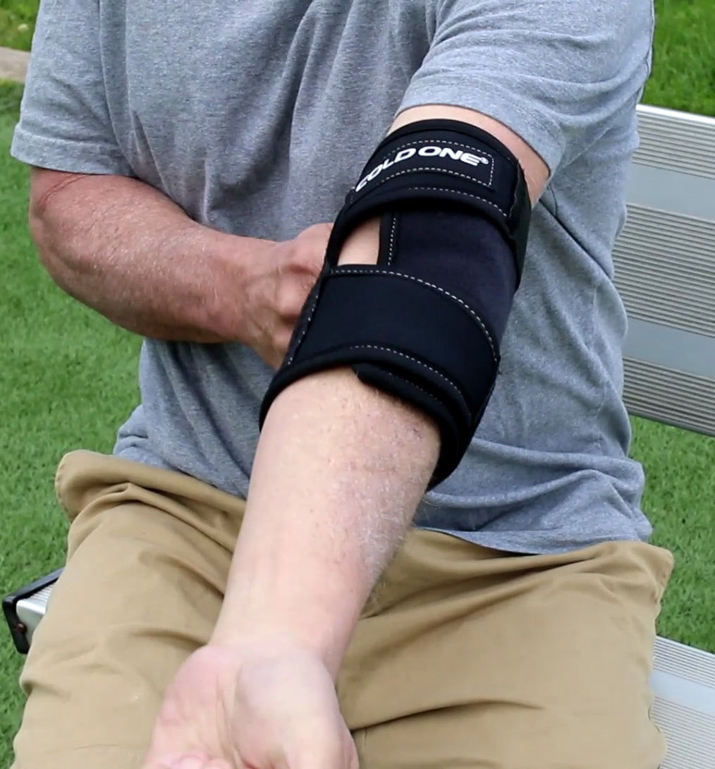 Cold One® Elbow Ice Pack with Compression — USTA Recommends Ice and Compression  for Tennis Elbow, Golfer's Elbow and Tendinitis — 360° Cold Therapy — No Chemical Gels — Orthopedic MD Approved — Made in USA